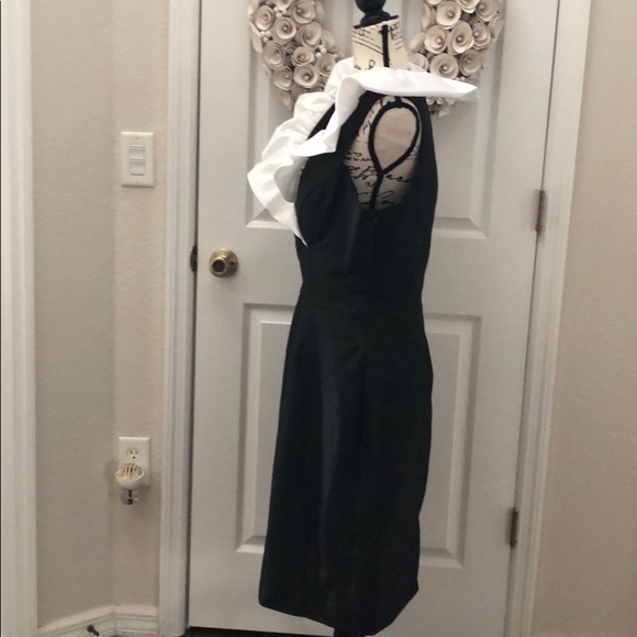 DONATED!! Black & White ruffle cocktail dress - Picture 5 of 6